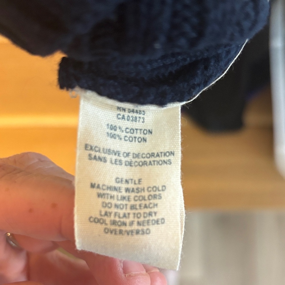 American Eagle Striped Navy and White Sweater - Picture 3 of 4